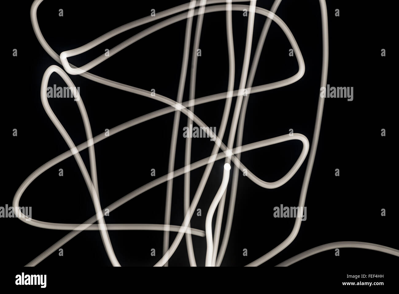 Dessins abstraits avec la lune formant un ensemble de lignes Banque D'Images