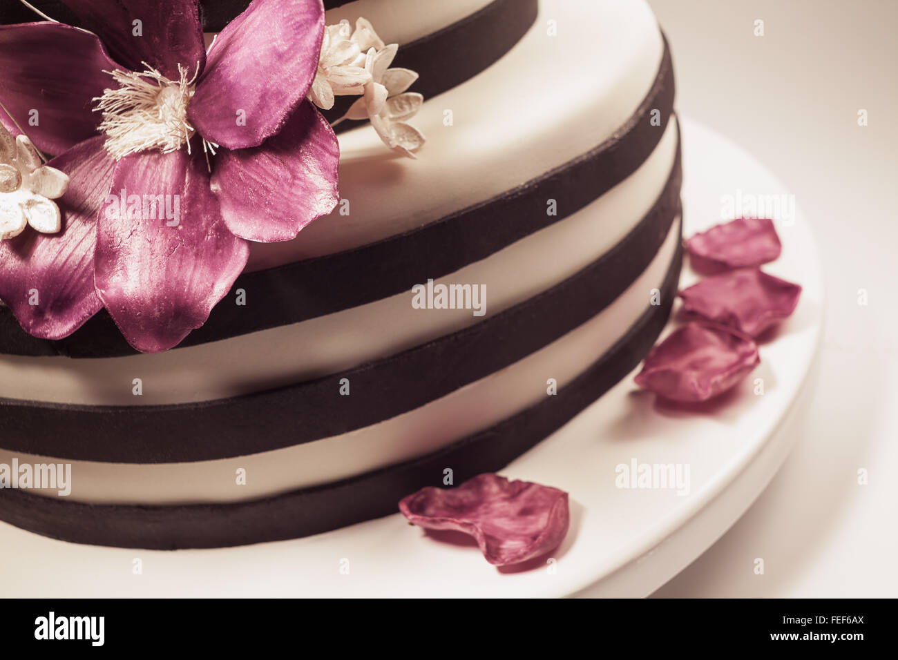 Happy birthday background cake flowers Banque de photographies et d