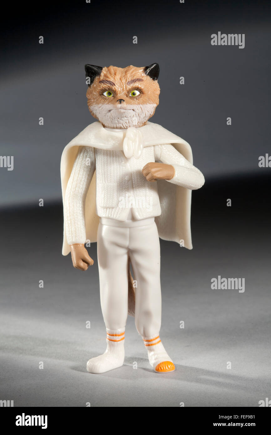 Mcdoanlds happy meal jouet cendre du film Fantastic Mr Fox Banque D'Images