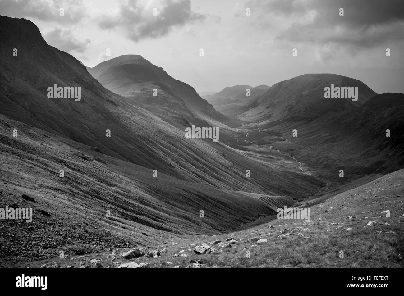 À la recherche vers le bas dans la vallée de Ennerdale Banque D'Images