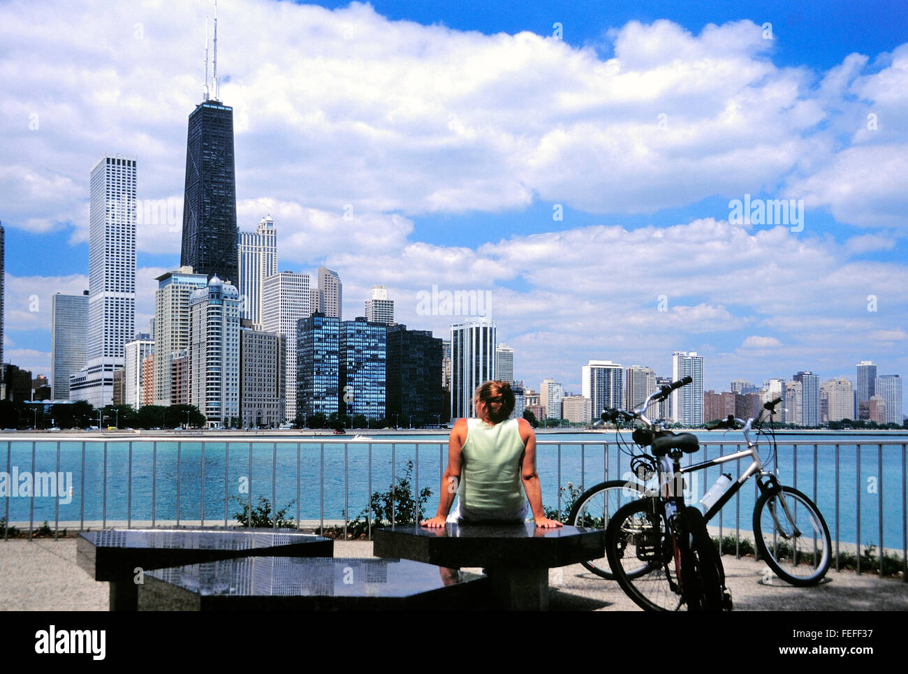 Chicago Lakefront Scenic en Vélo 1 Banque D'Images