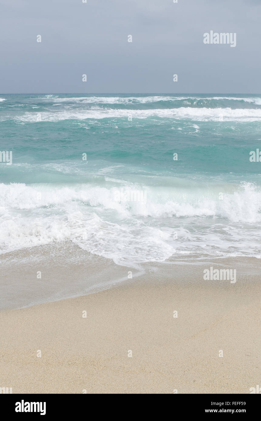 Plage dans le Parc National Tayrona sur la côte caraïbe de Colombie Banque D'Images