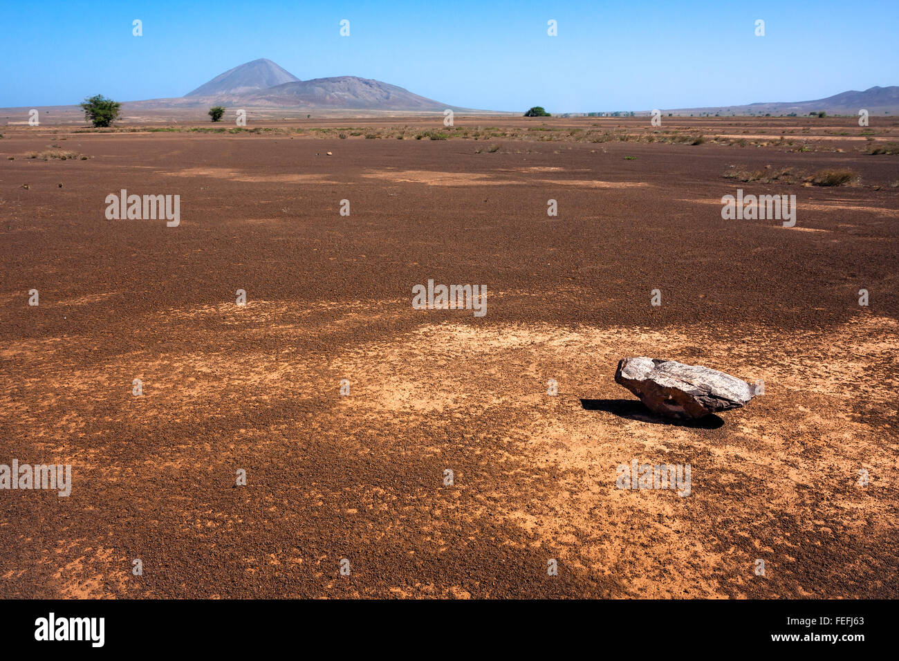 Paysage désertique du Cap-Vert, l'Afrique Banque D'Images