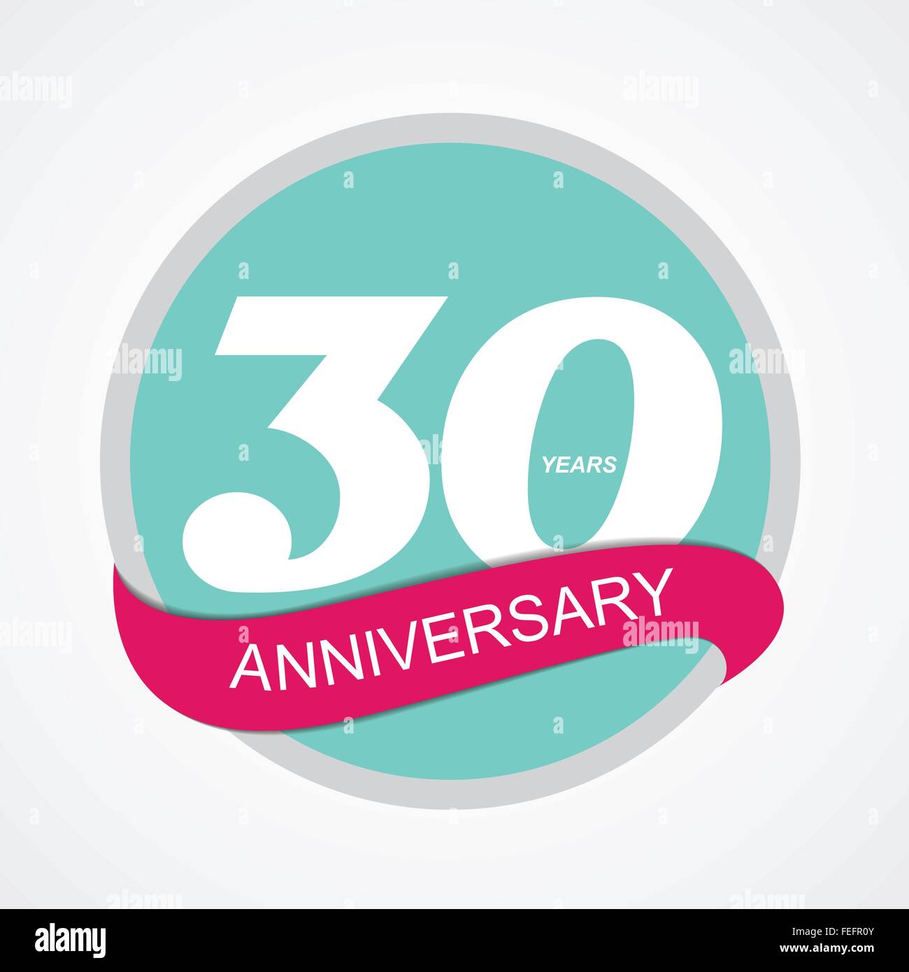 Logo modèle anniversaire 30 Vector Illustration Illustration de Vecteur