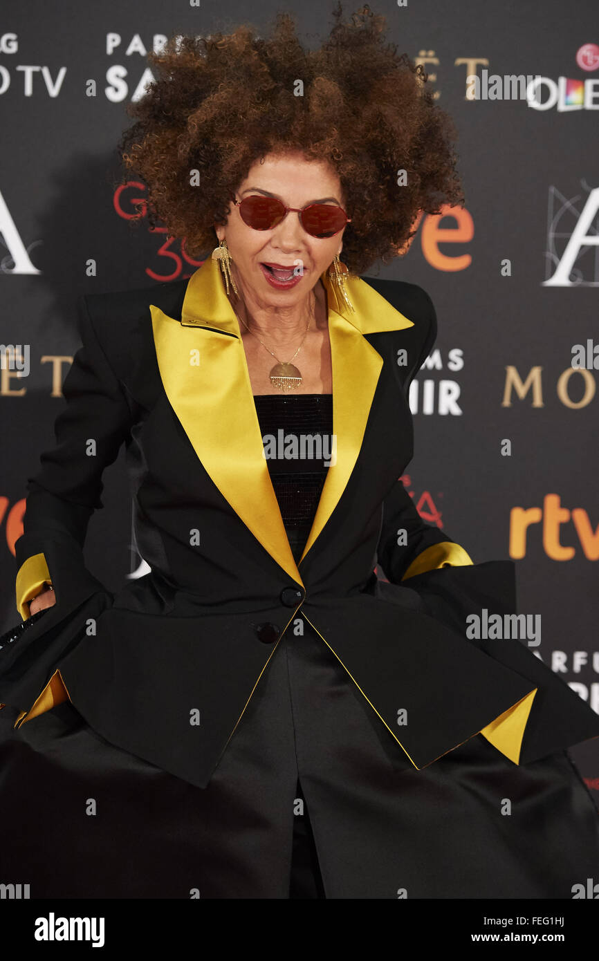 Madrid, Espagne. Feb 6, 2016. Victoria Abril assiste à Goya Awards 2016 Cinéma au Centro de Congresos Príncipe Felipe, le 6 février 2016 à Madrid, Espagne. Crédit : Jack Abuin/ZUMA/Alamy Fil Live News Banque D'Images