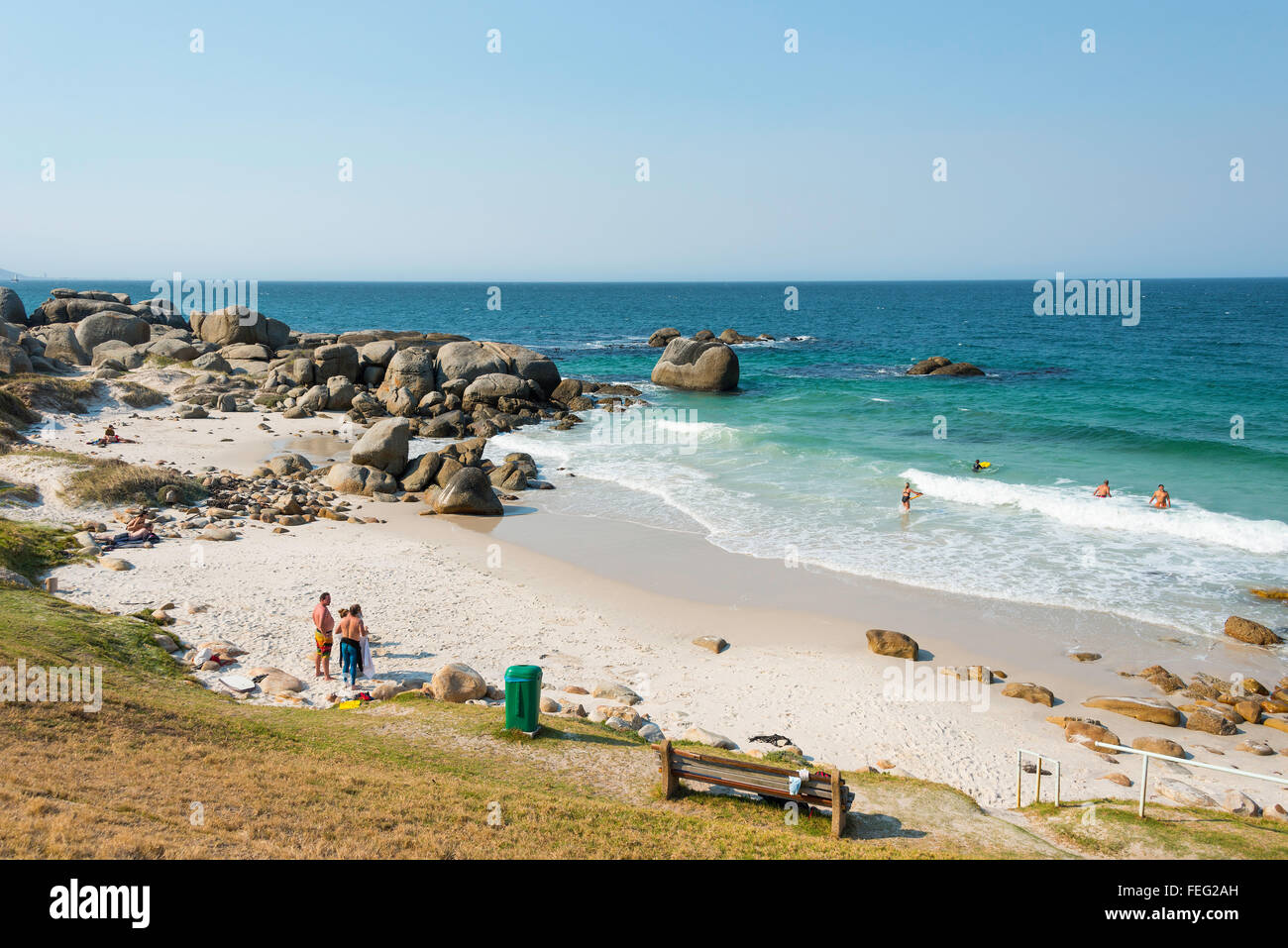 Petite plage, Simon's Town, péninsule du Cap, ville du Cap, la municipalité métropolitaine Province de Western Cape, Afrique du Sud Banque D'Images