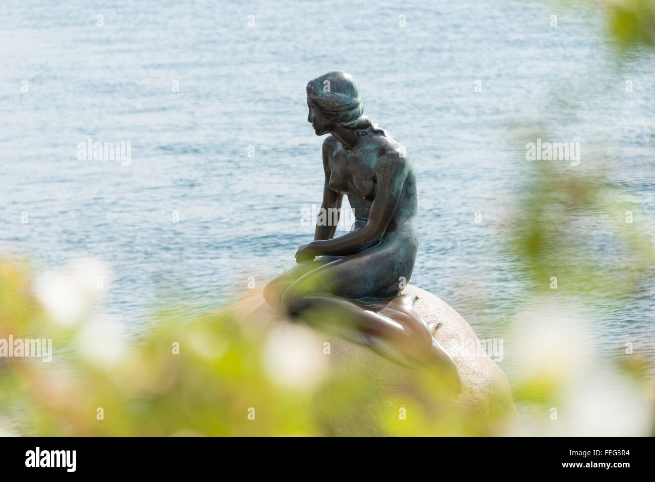 Statue de la petite Sirène (Den Lille Havfrue), Langelinie, Copenhague (Kobenhavn), Royaume du Danemark Banque D'Images Statue de la petite Sirène (Den Lille Havfrue), Langelinie, Copenhague (Kobenhavn), Royaume du Danemark Banque D'Images