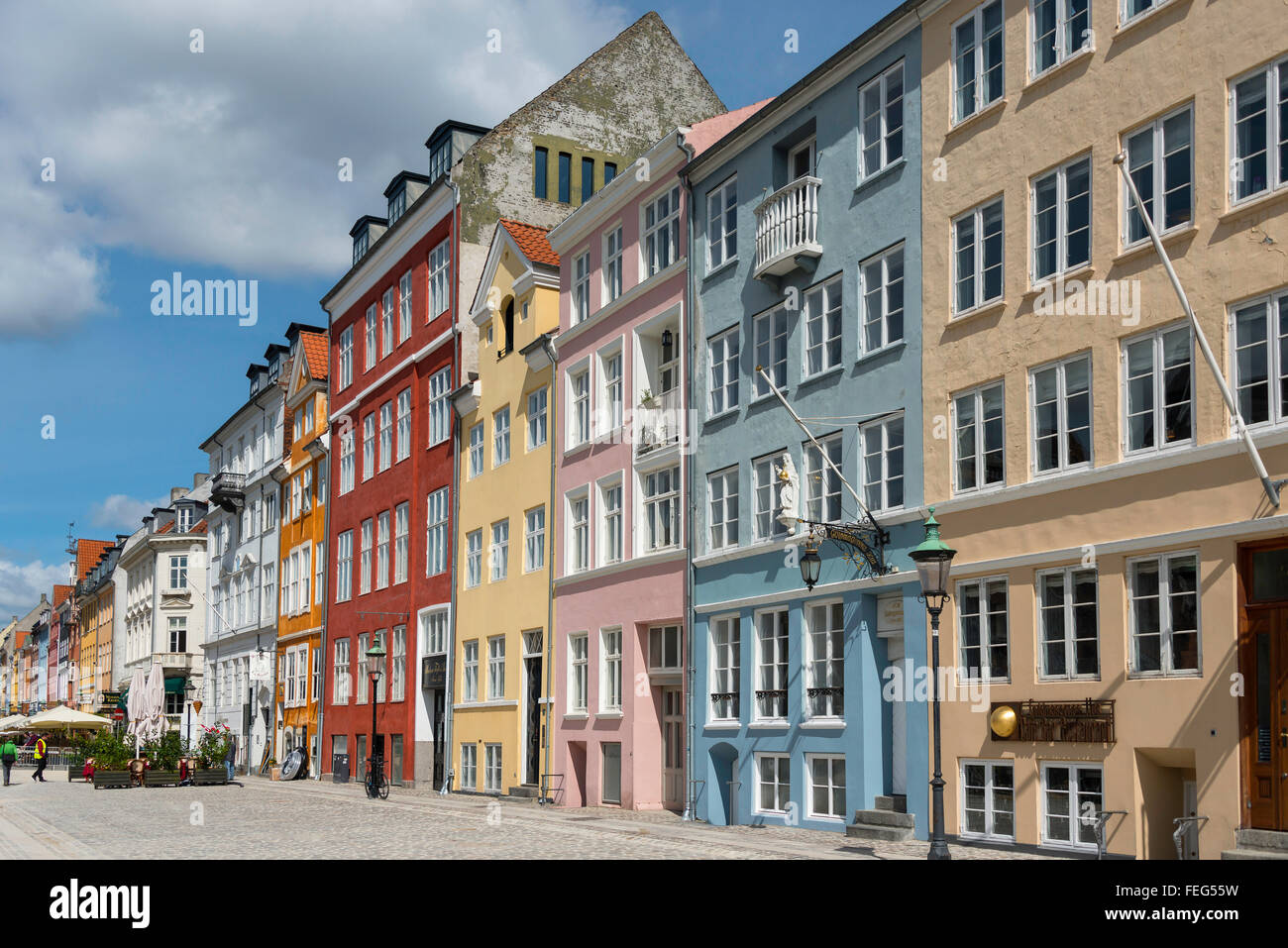 Maisons colorées, Nyhavn, Copenhague (Kobenhavn), Royaume du Danemark Banque D'Images