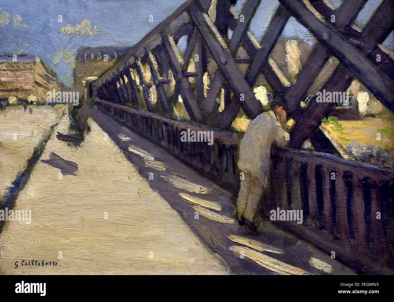 Le Pont de l'Europe par Gustave Caillebotte (1848-1894) France Français Banque D'Images