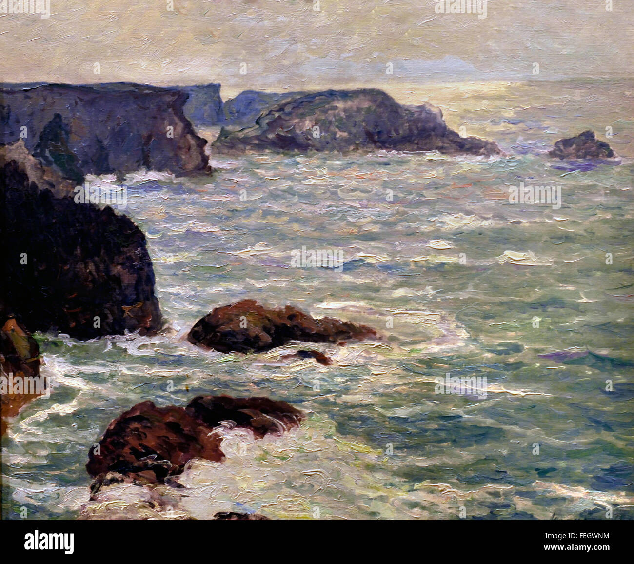 La Côte de Goulphar par Maxime Maufra 1861 - 1918 paysage français et peintre de marine France Banque D'Images