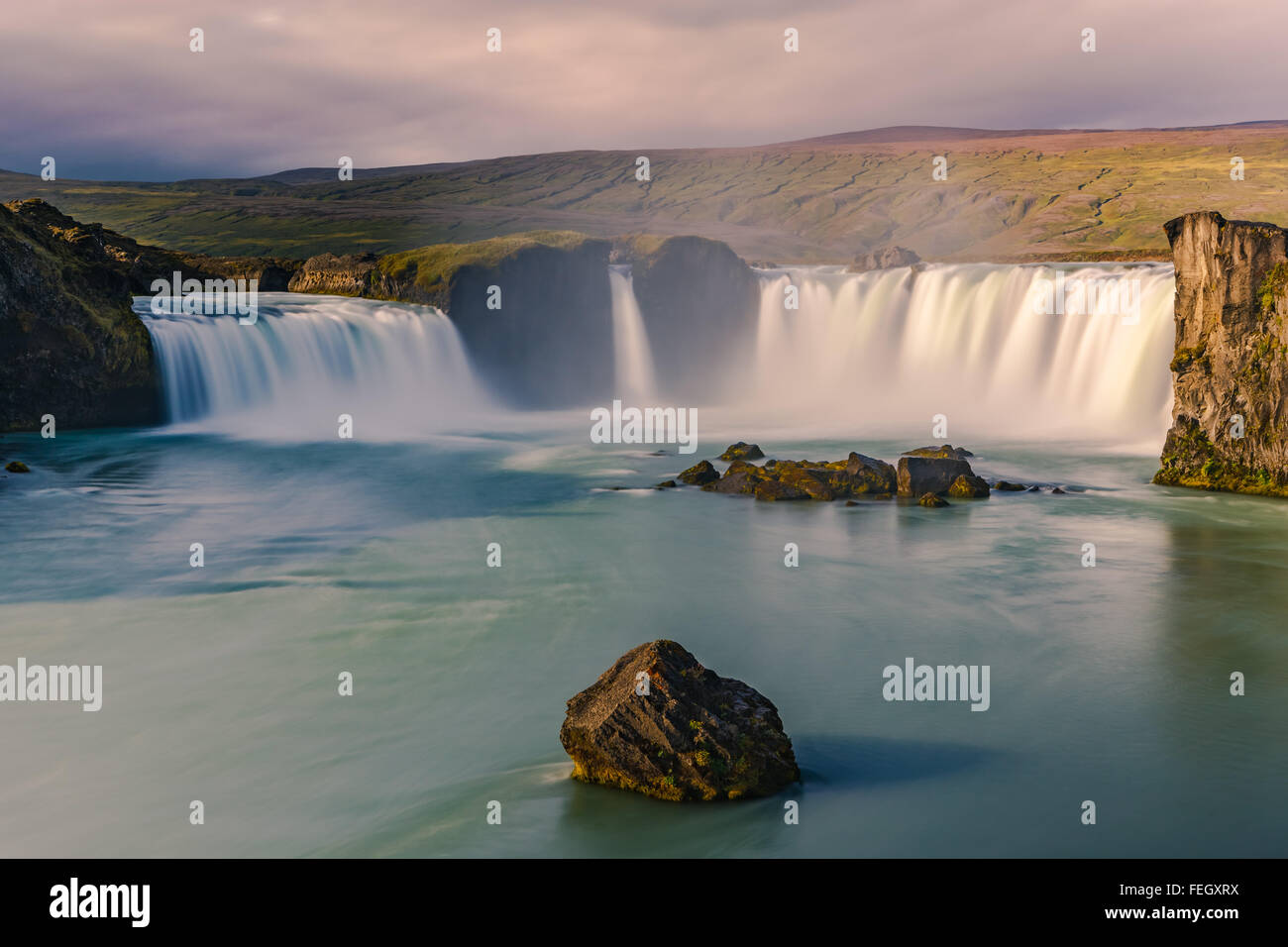 Godafoss cascade dans la partie nord de l'Islande Banque D'Images