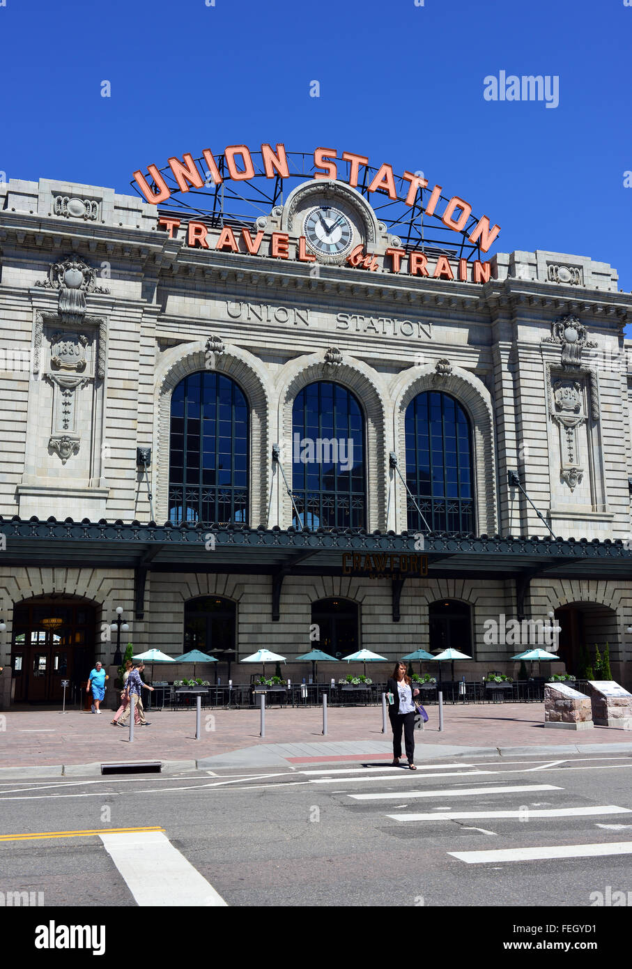 La gare Union, Denver, Colorado en juin Banque D'Images