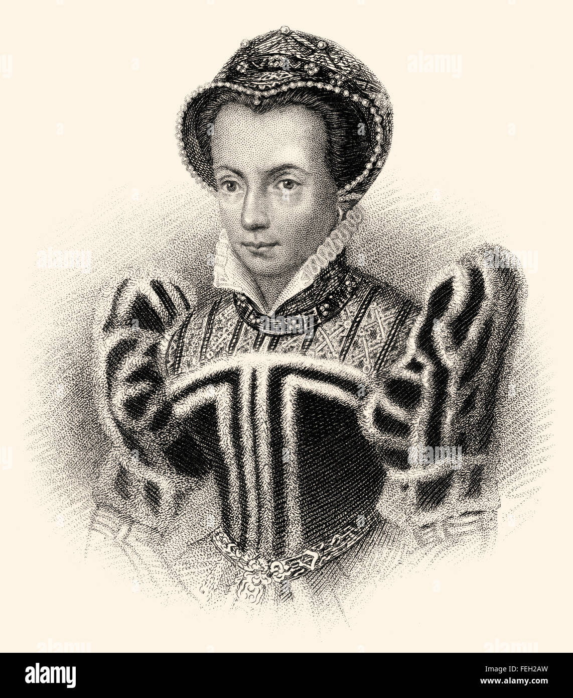 Mary I, 1516-1558, la reine d'Angleterre et l'Irlande Banque D'Images