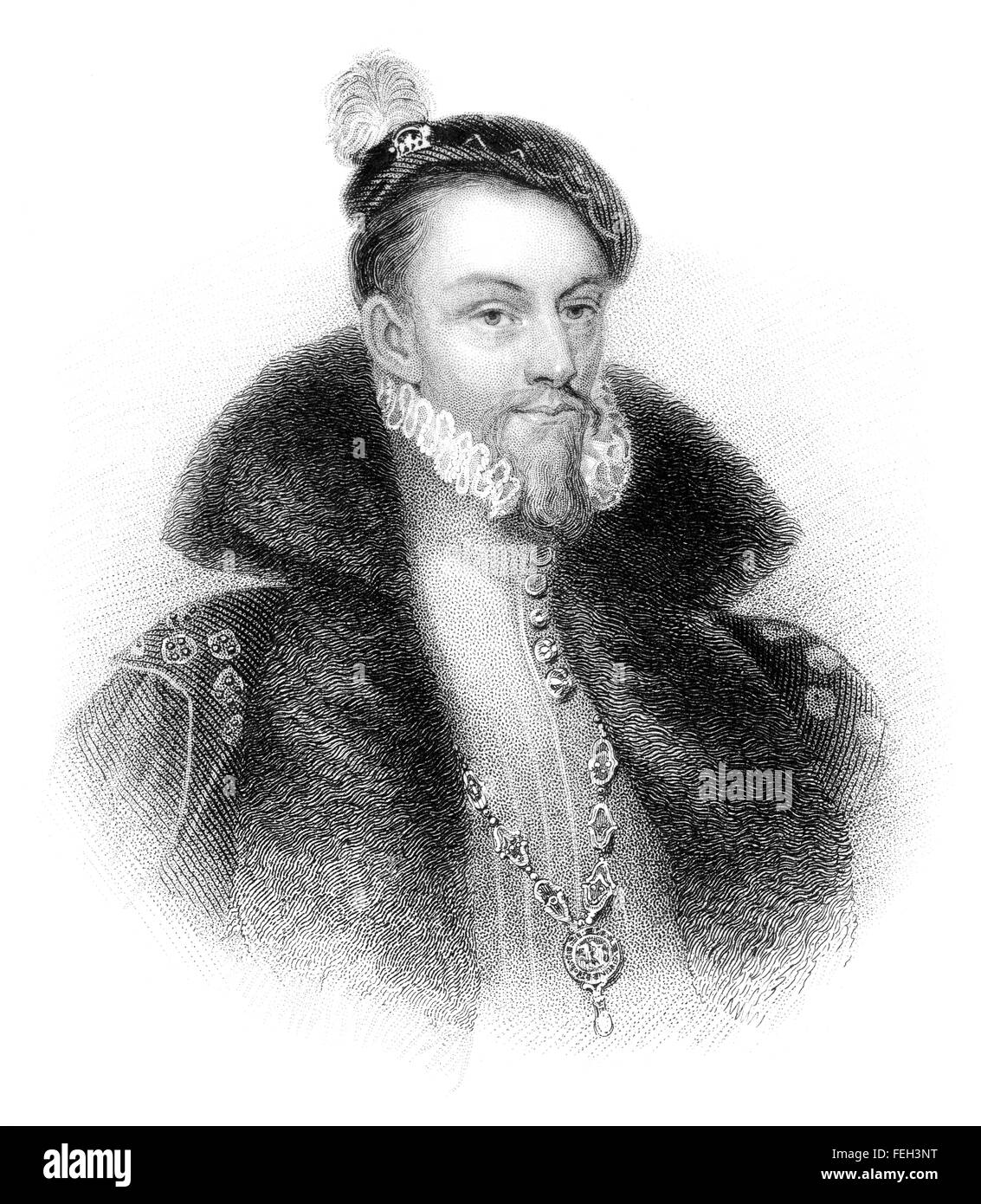Thomas Radclyffe ou Ratclyffe, 3e comte de Sussex, C., 1525-1583, Lord-Lieutenant d'Irlande au cours de la période Tudor Banque D'Images
