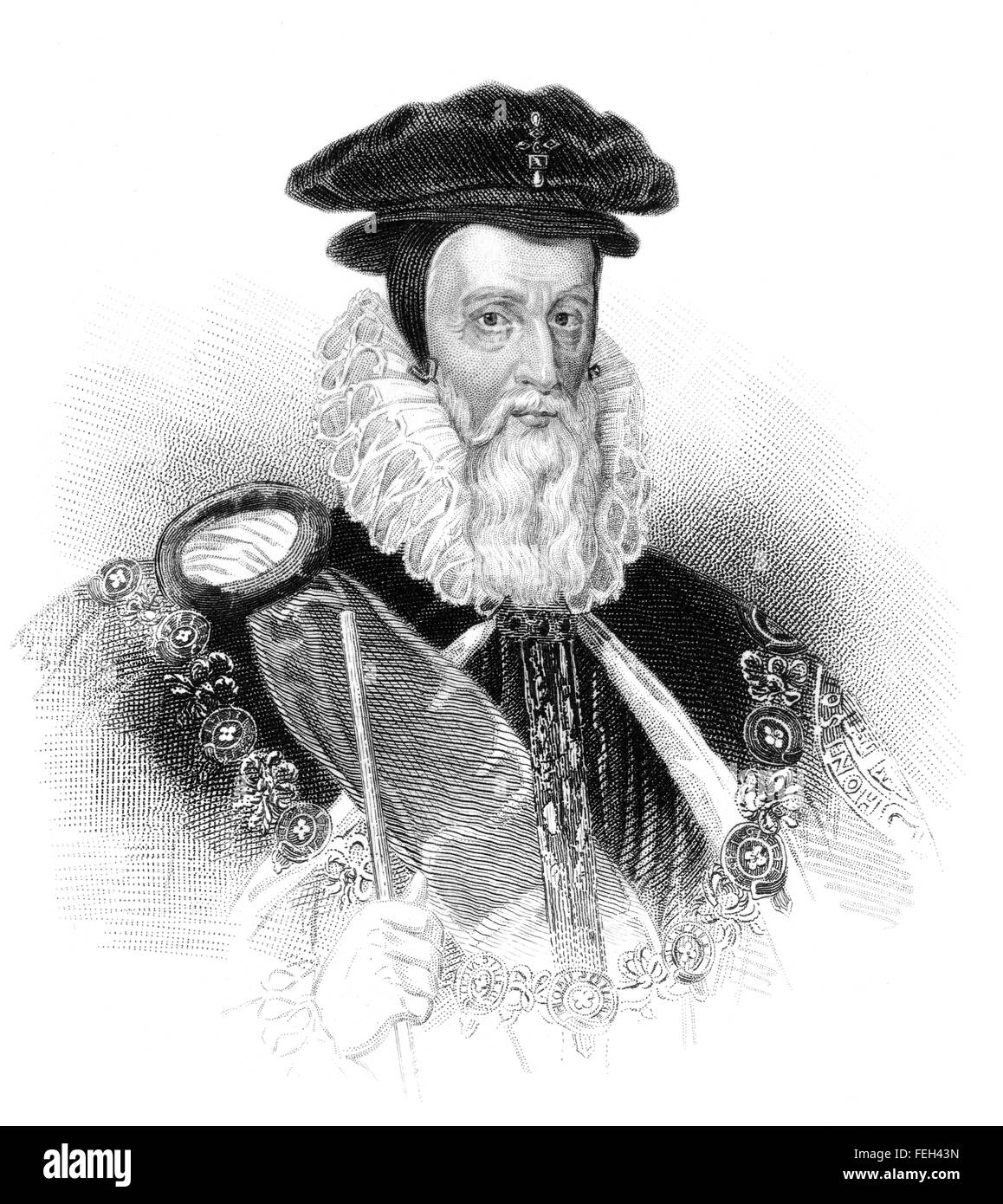 William Cecil, 1er baron Burghley ou Burleigh, 1520-1598, l'État anglais, le conseiller en chef de la Reine Elizabeth I Banque D'Images
