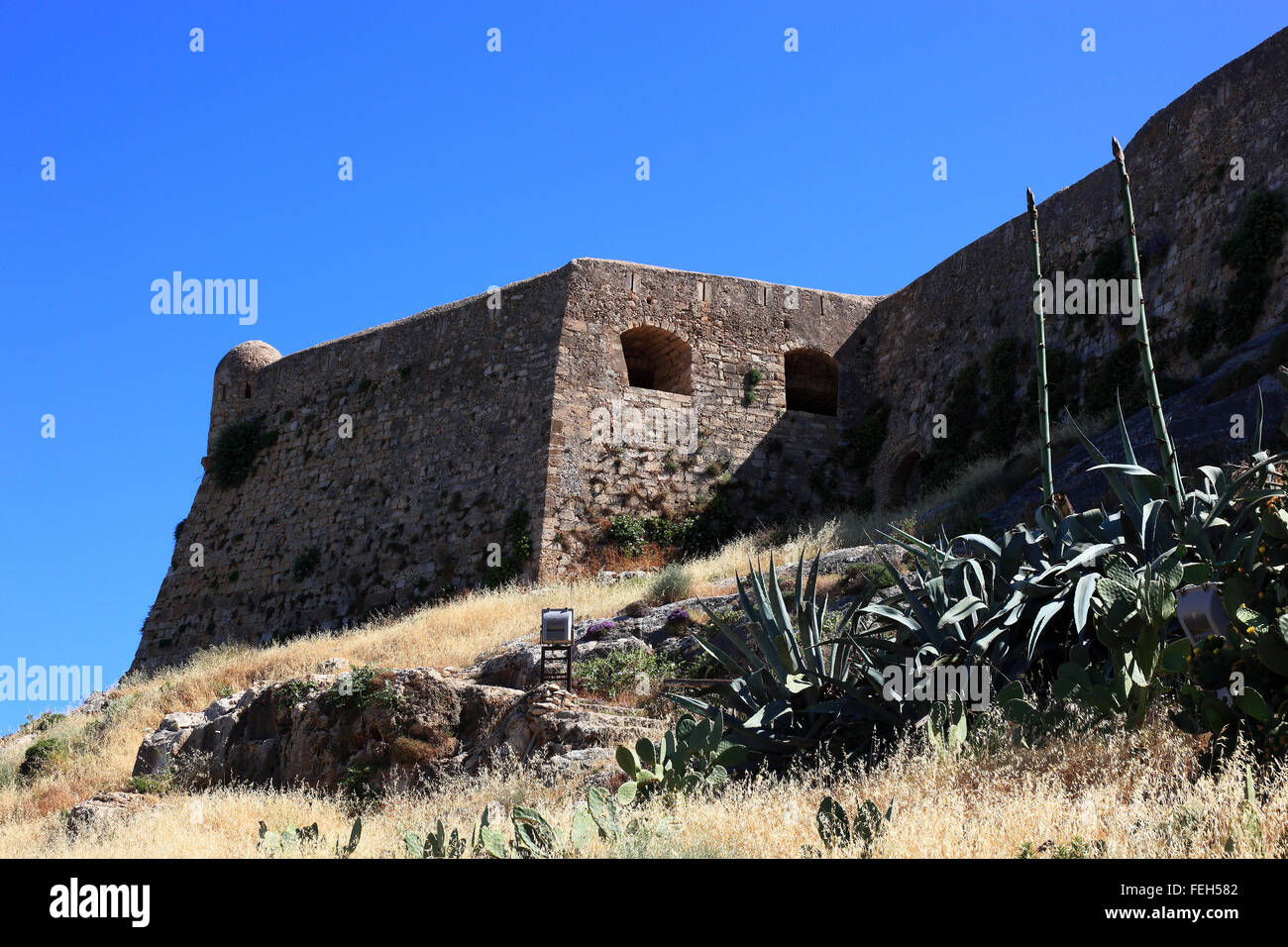 La Crète, la forteresse de Rethymnon Banque D'Images