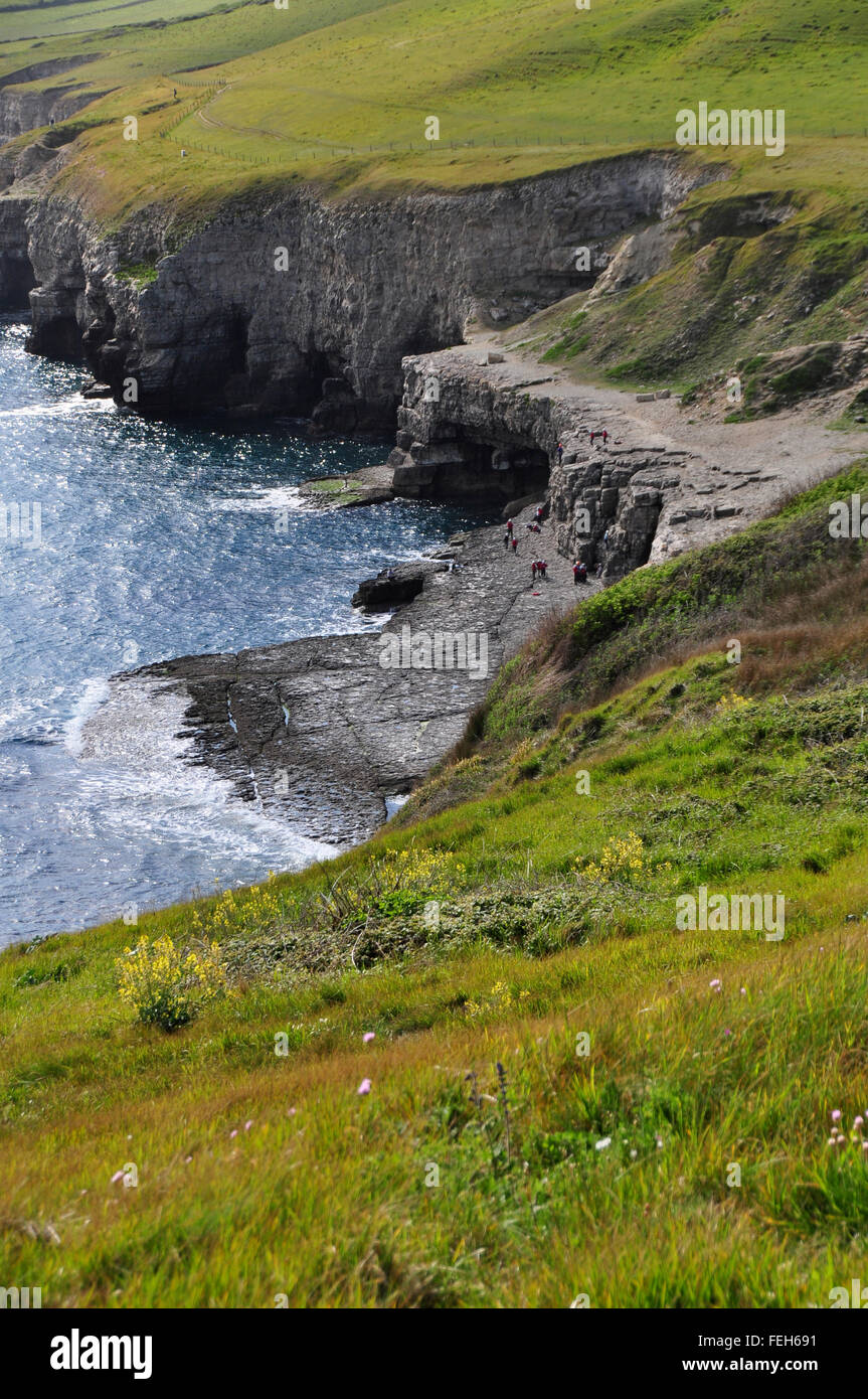 Dancing Ledge Dorset Banque D'Images