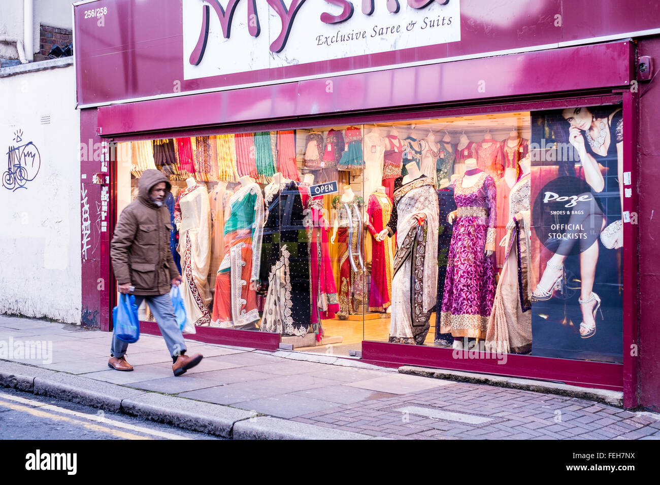 Juge-ethniques asiatiques, East London, Londres, Royaume-Uni Banque D'Images