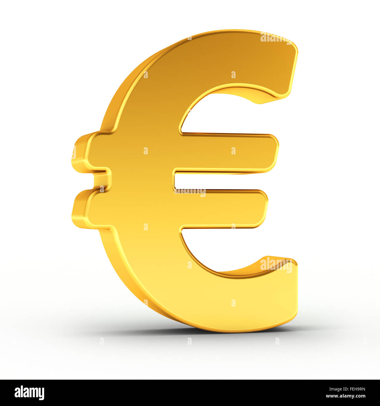 Le symbole de l'euro comme un objet d'or poli Banque D'Images