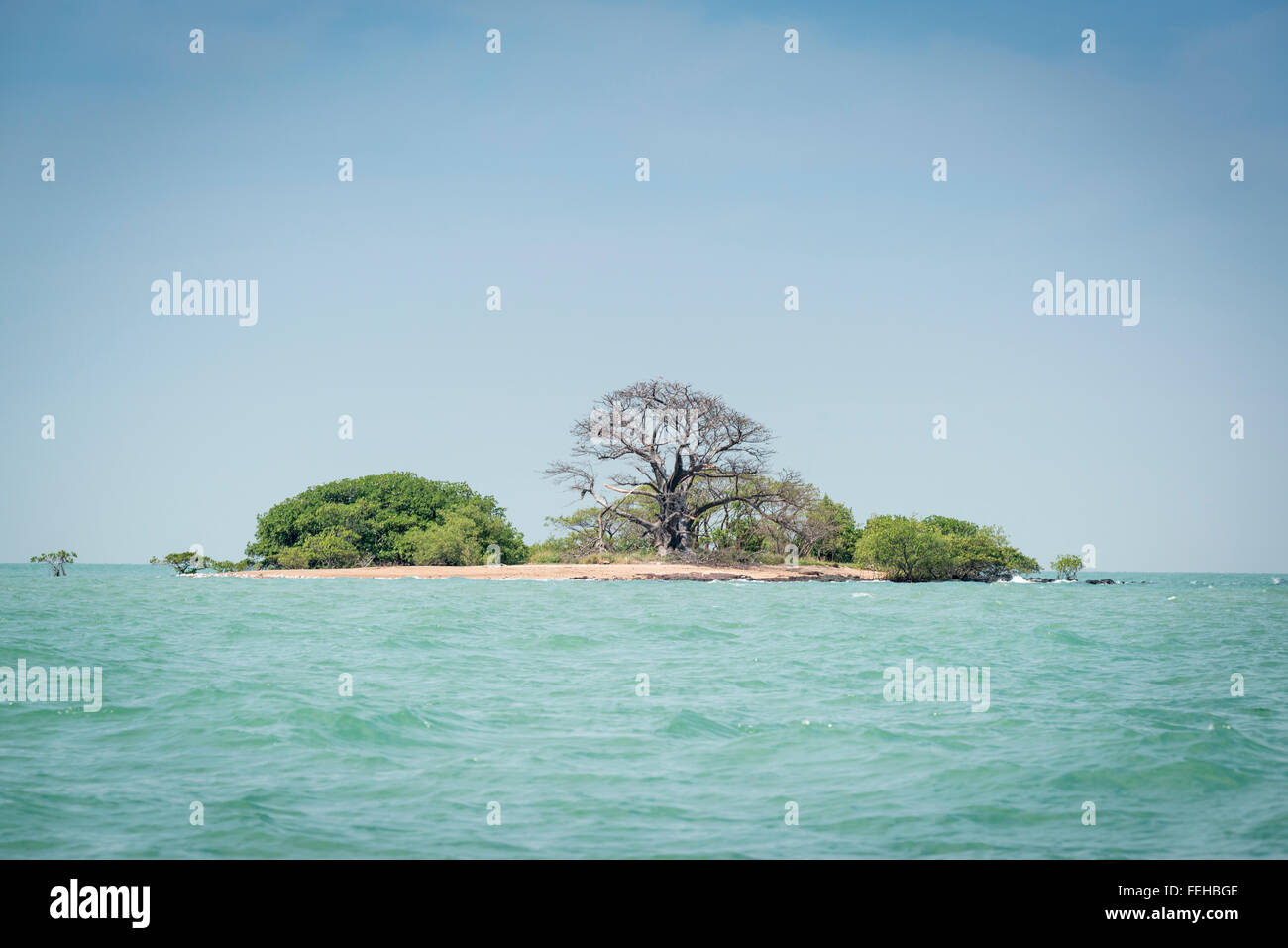 Une petite île dans l'archipel des Bijagos, Guinée Bissau Banque D'Images
