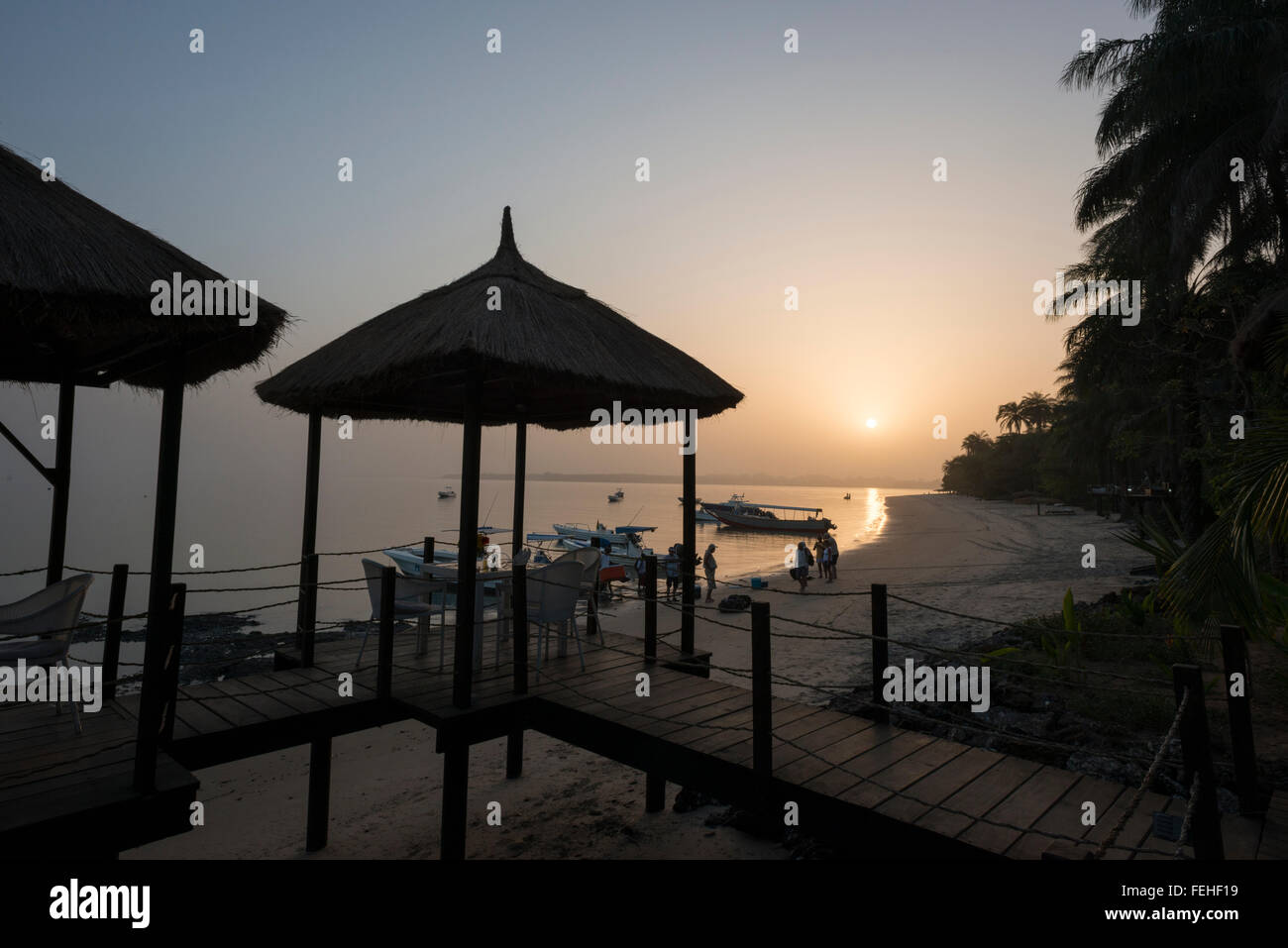 Ponta Anchaca holiday resort sur l'île de l'rubané, îles Bijagos, Guinée  Bissau Photo Stock - Alamy