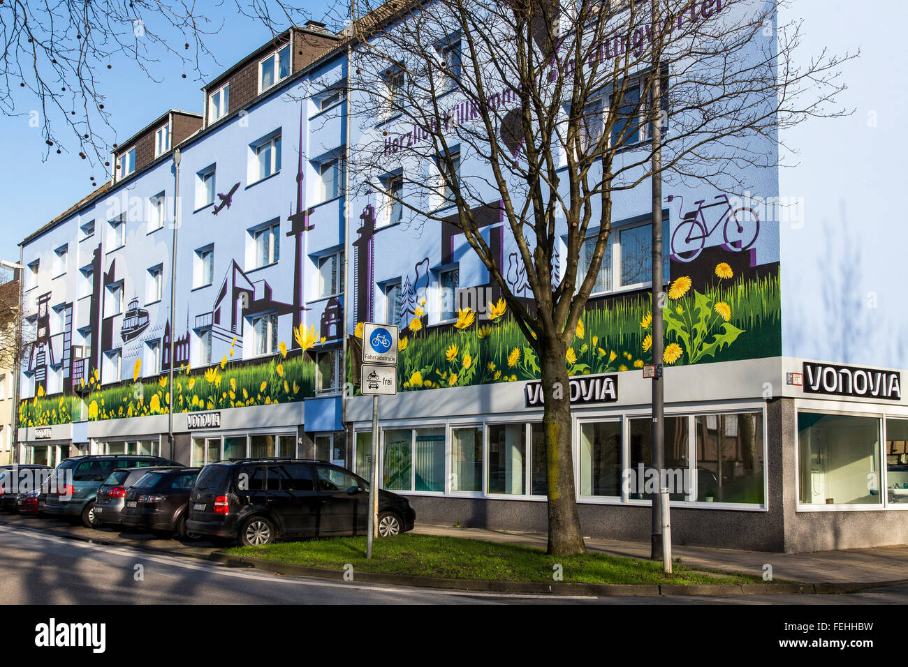 Les sociétés de logement, Vonovia Quartier bureau à Elting trimestre, Essen, ville du nord, Essen, Allemagne Banque D'Images