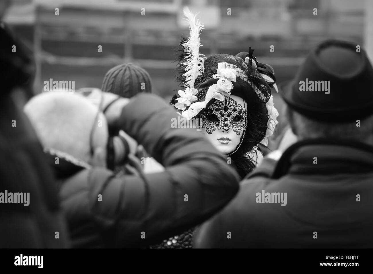 Caractères du Carnaval de Venise. Banque D'Images