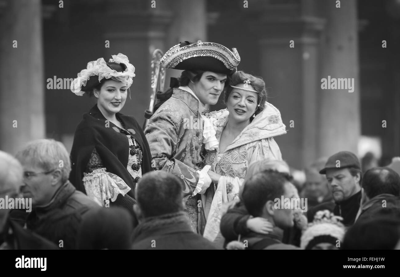 Caractères du Carnaval de Venise. Banque D'Images