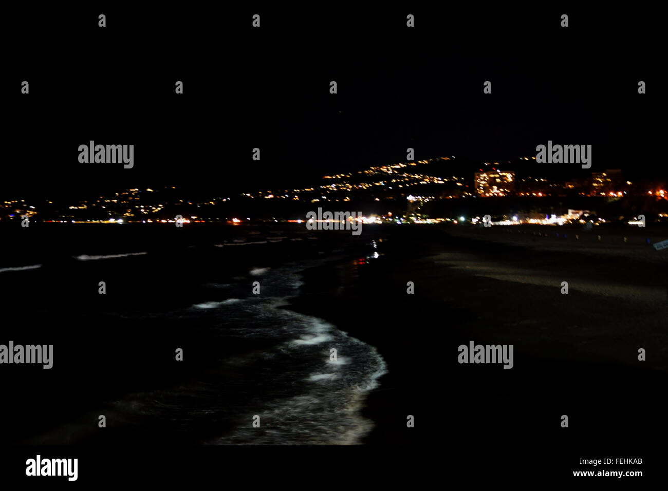 La nuit sur la plage Banque D'Images