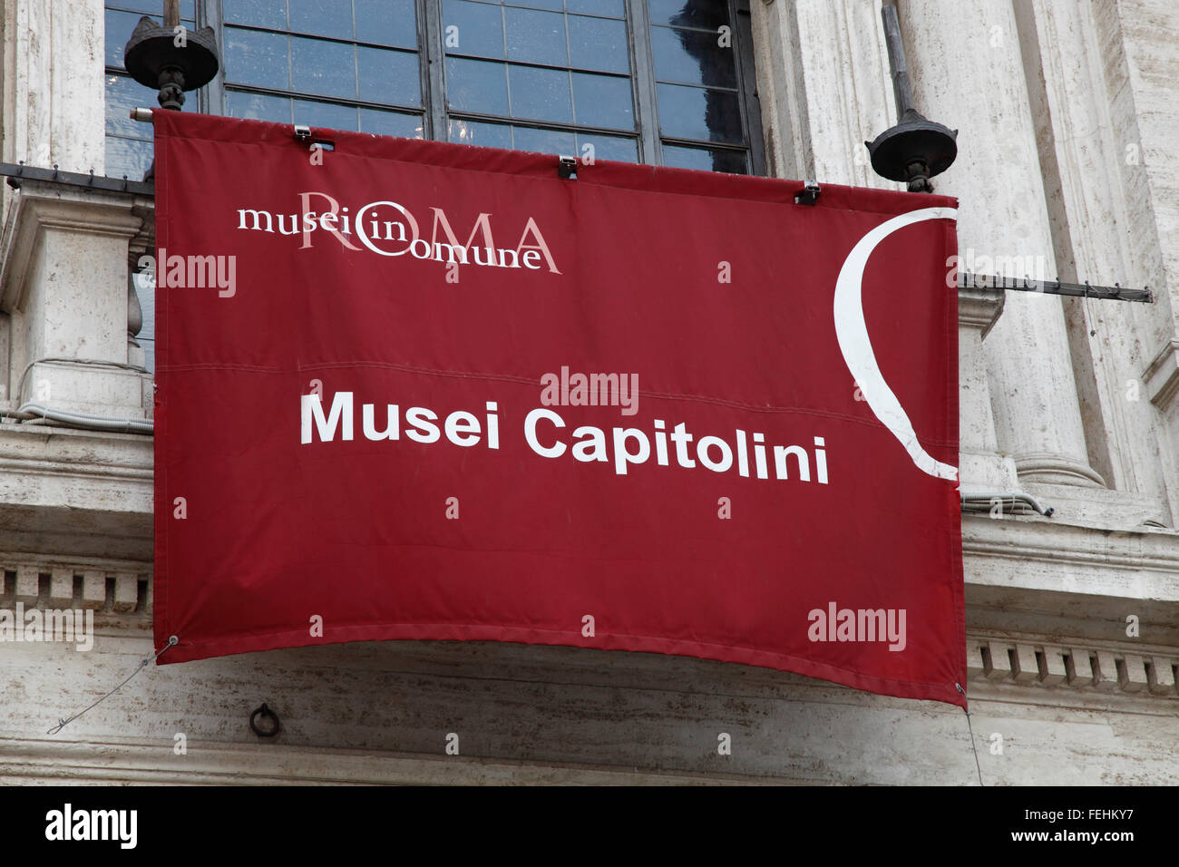 Les musées du Capitole (Musei Capitolini) sur la Piazza del Campidoglio, le haut de la colline du Capitole à Rome, Italie Banque D'Images
