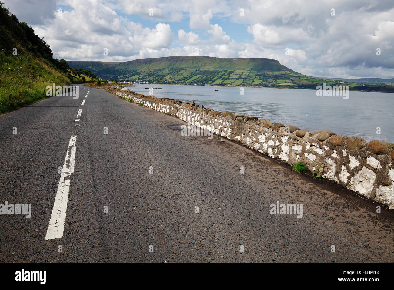 Le Lurigethan montagne près de Glenariff, Waterfoot et le comté d'Antrim, Irlande Banque D'Images