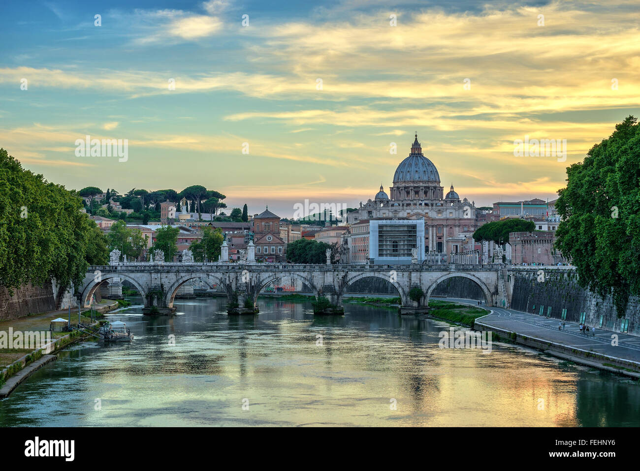 Coucher du soleil à Rome , Italie Banque D'Images