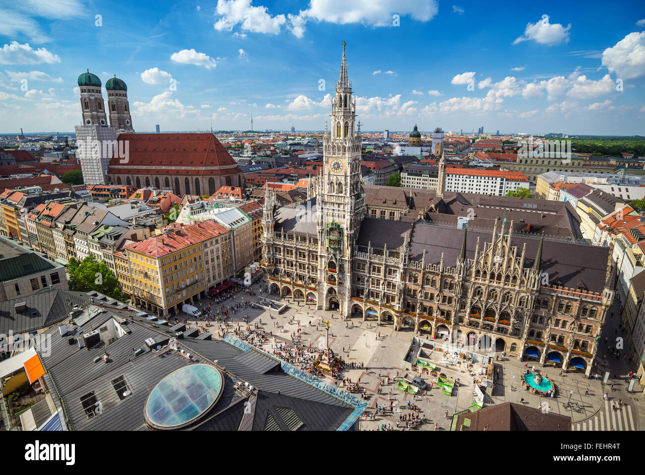 Hôtel de ville de Marienplatz, Munich , Allemagne Banque D'Images