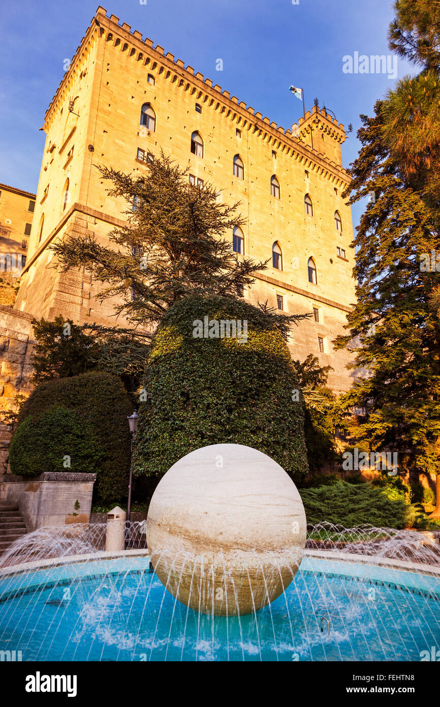 Ville de Saint-marin town hall - Palazzo Pubblico Banque D'Images