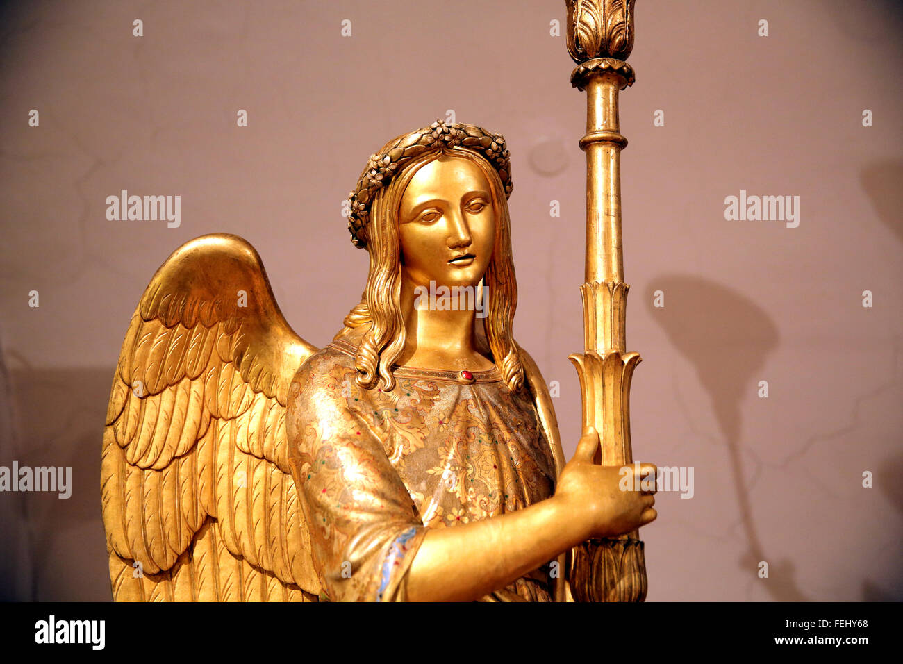 Statue d'un ange dans la Basilique Santa Maria Maggiore à Rome Banque D'Images