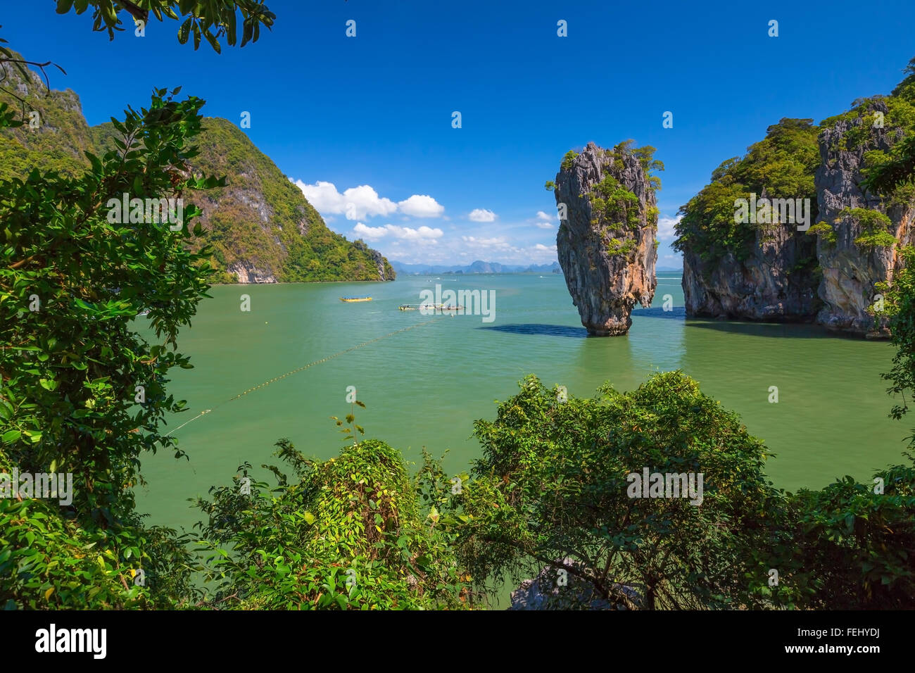 La baie de Phang-Nga James Bond Banque D'Images