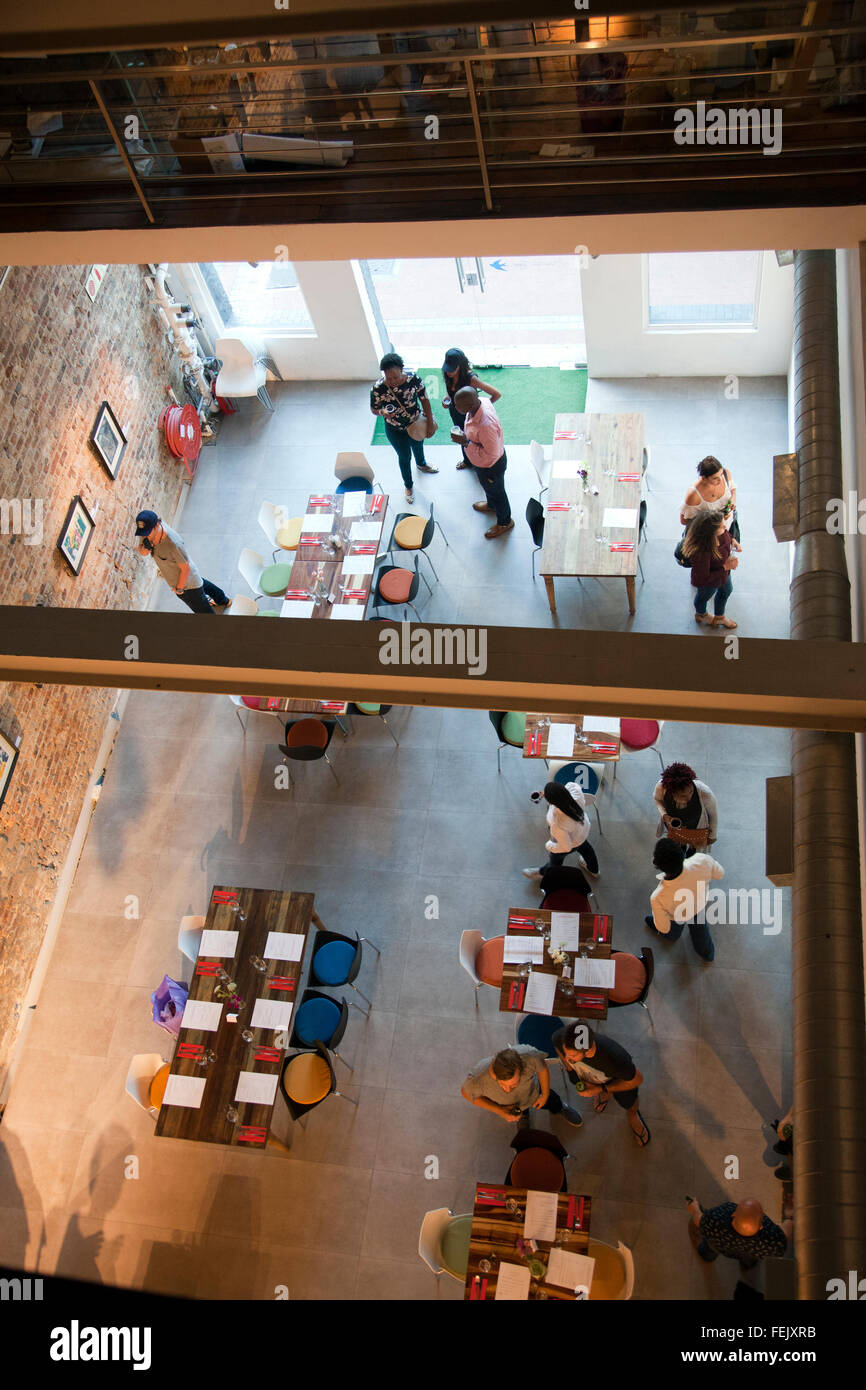 Youngblood Art Gallery et restaurant sur Bree Street à Cape Town - Afrique du Sud Banque D'Images