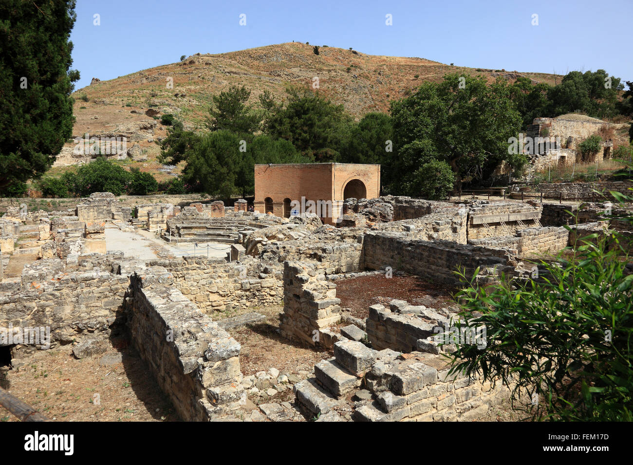 Crète, site d'excavation de Gortis, gréco-romain Banque D'Images
