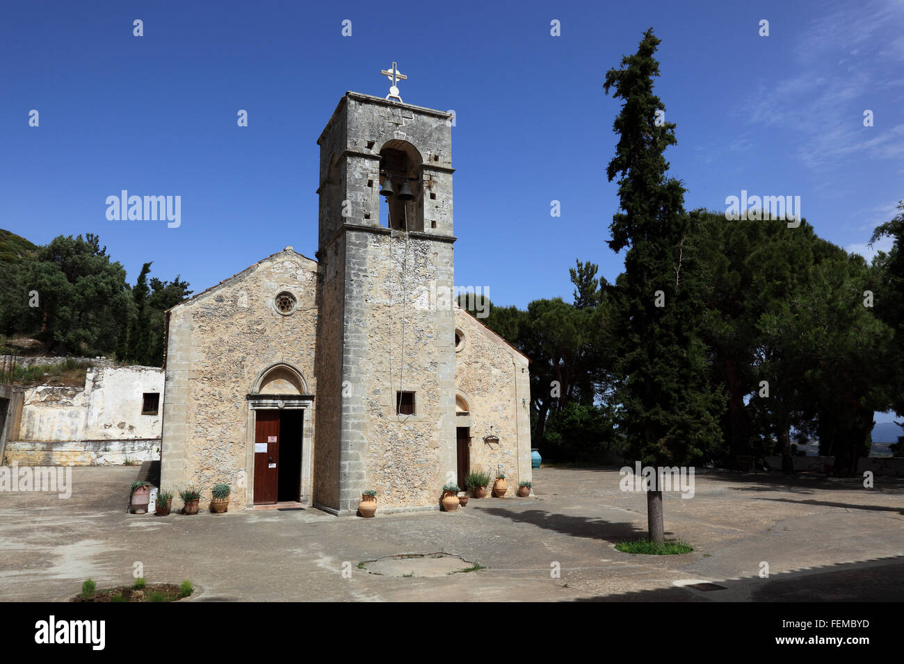 Crète, Monastère de Ayios Antonios, Abbey Banque D'Images