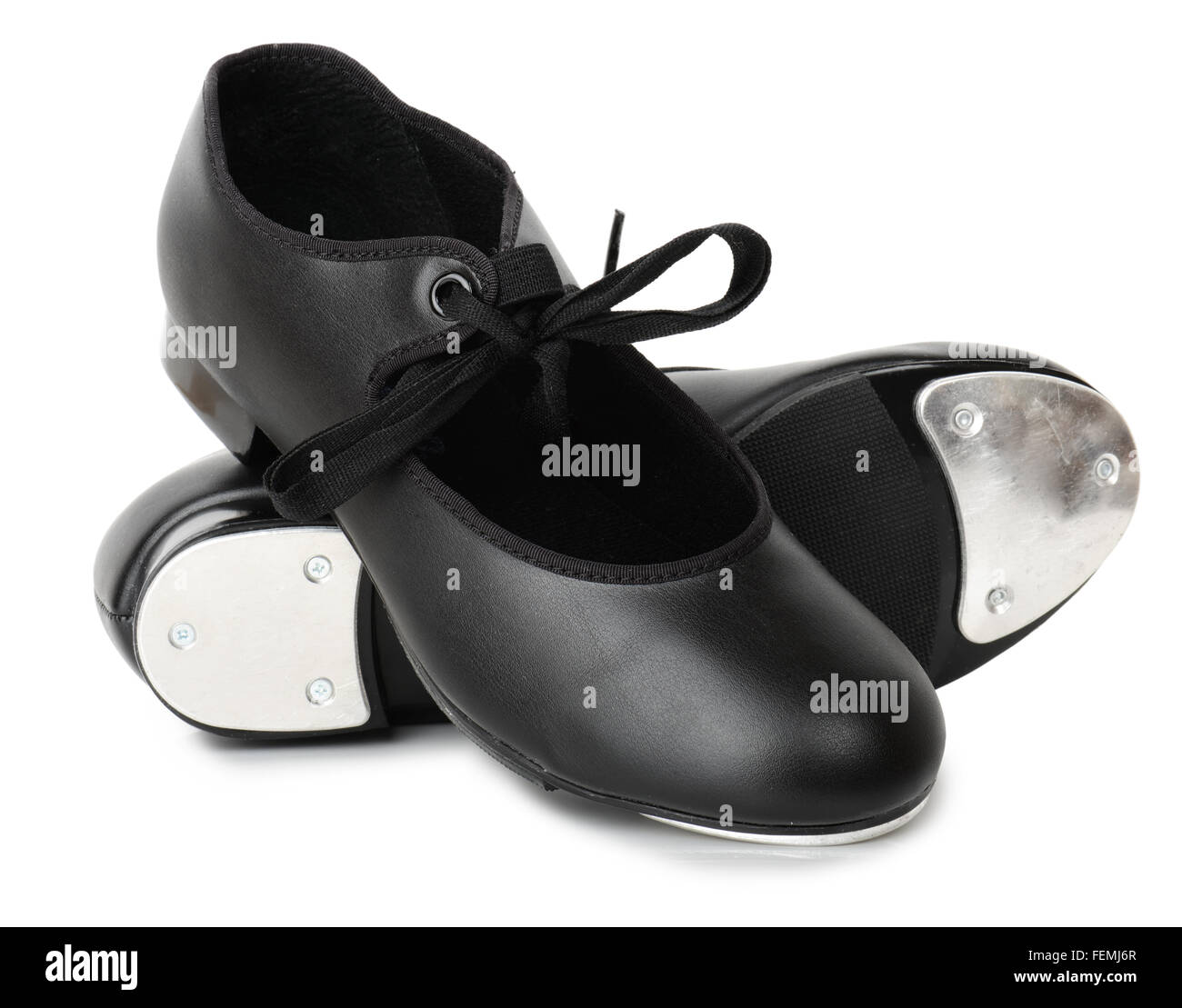 Une paire de chaussures à claquettes isolated on white Banque D'Images