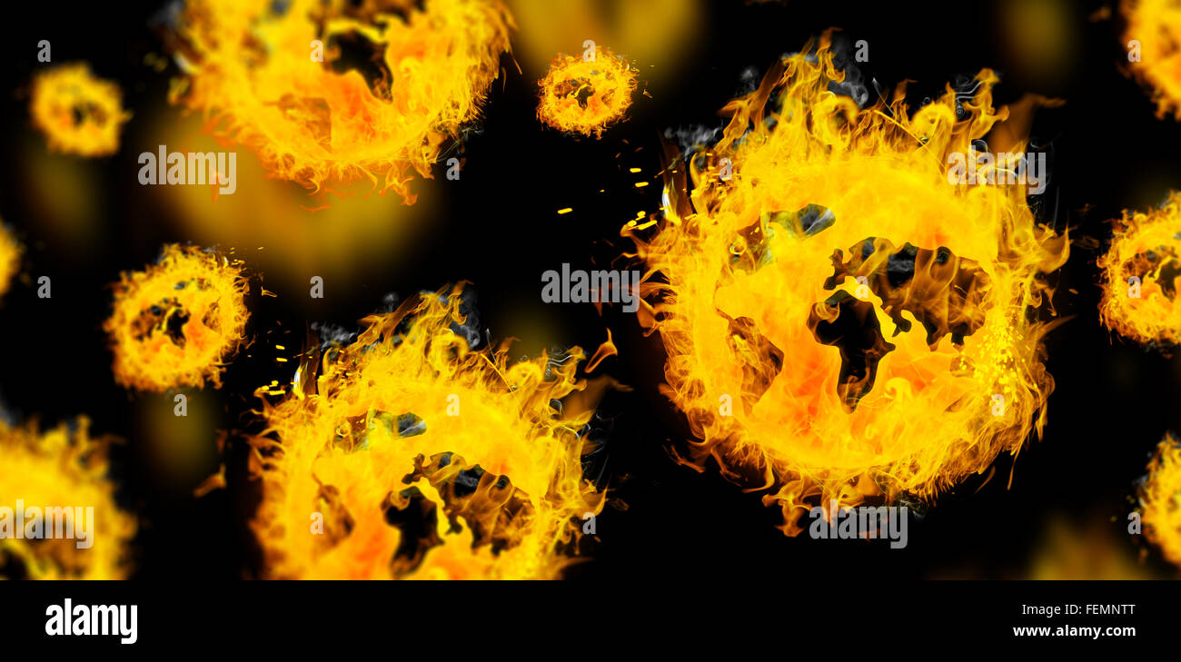 Image composite de plusieurs étoiles dans le feu Banque D'Images