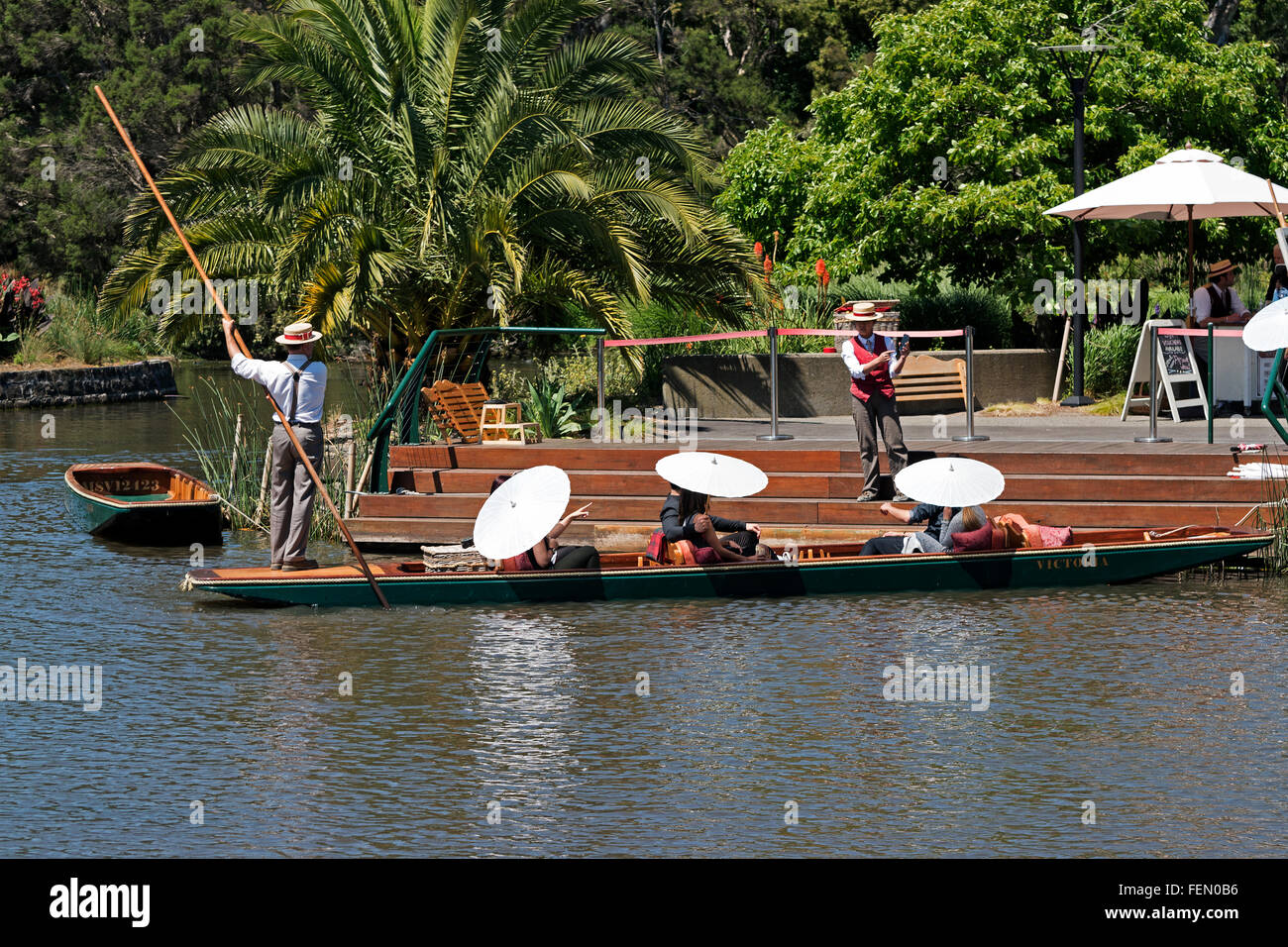 Excursion en barque, les Royal Botanic Gardens, Melbourne, Australie Banque D'Images