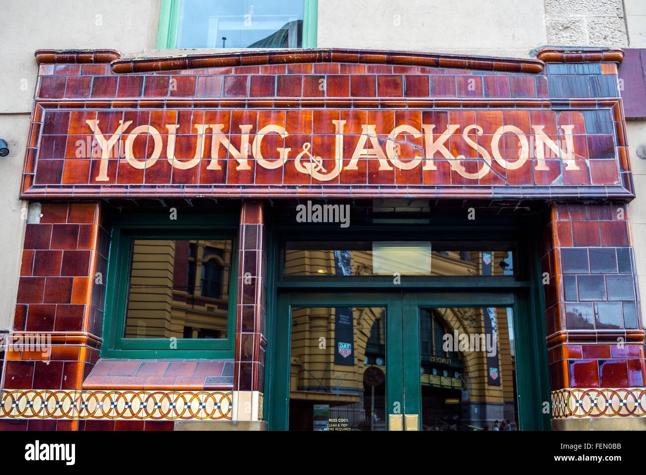 Les jeunes & Jackson Hotel, Melbourne, Australie Banque D'Images