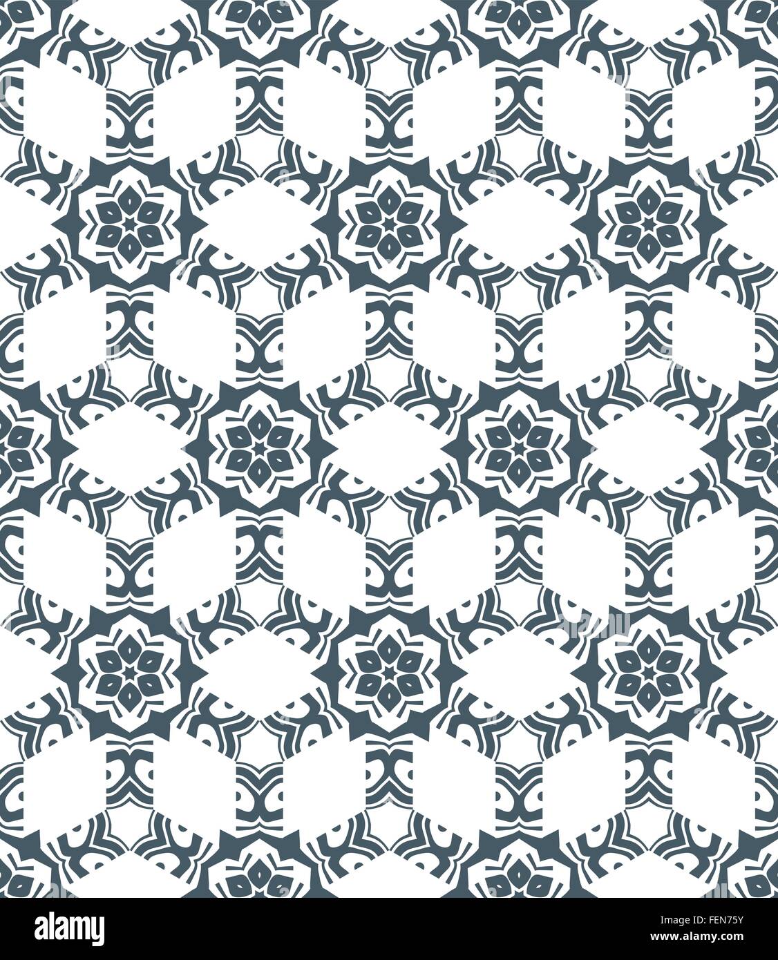 Gris foncé vecteur abstrait géométrique motif transparent monochrome fleurs fond blanc Illustration de Vecteur
