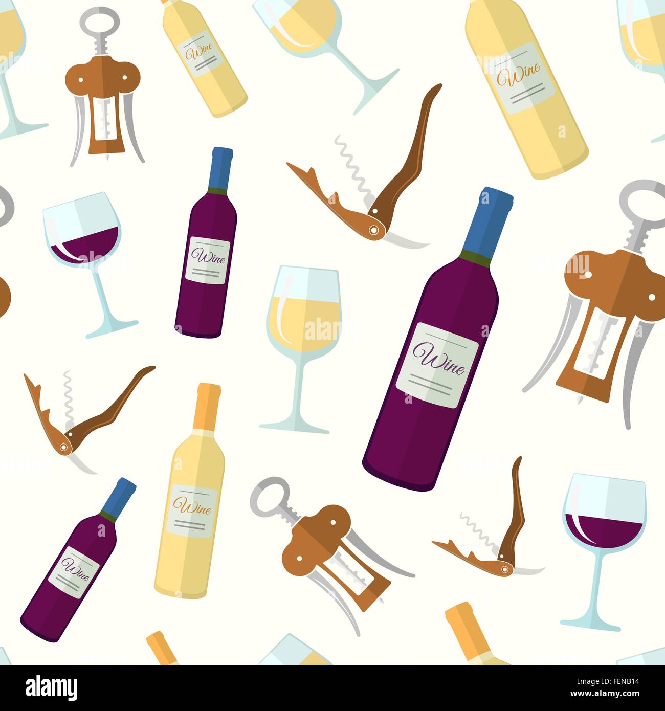 Vin rouge blanc motif transparente design plat Illustration de Vecteur