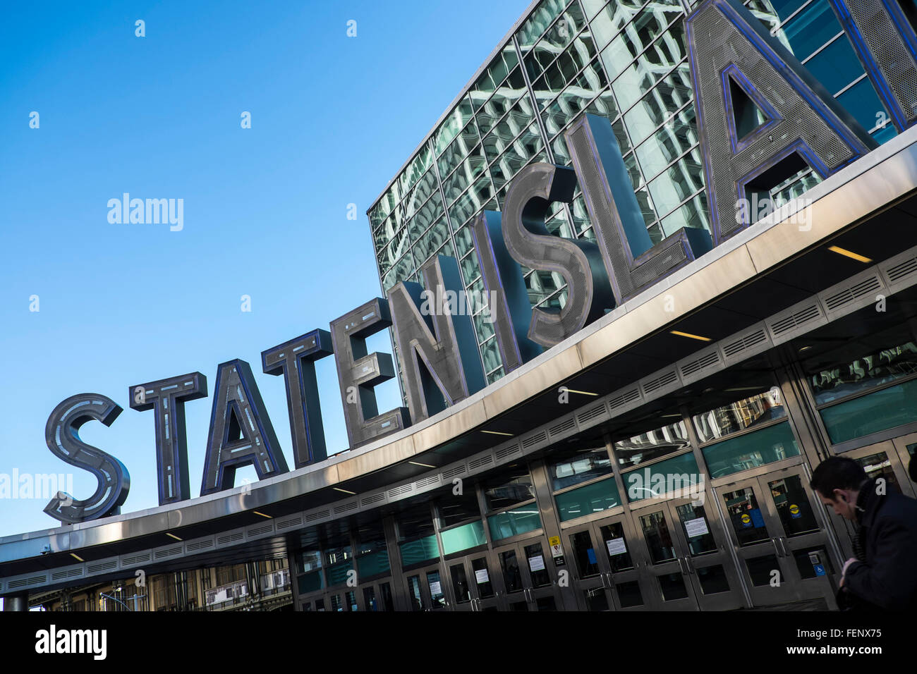Le terminal de ferry de Staten Island à New York City Banque D'Images