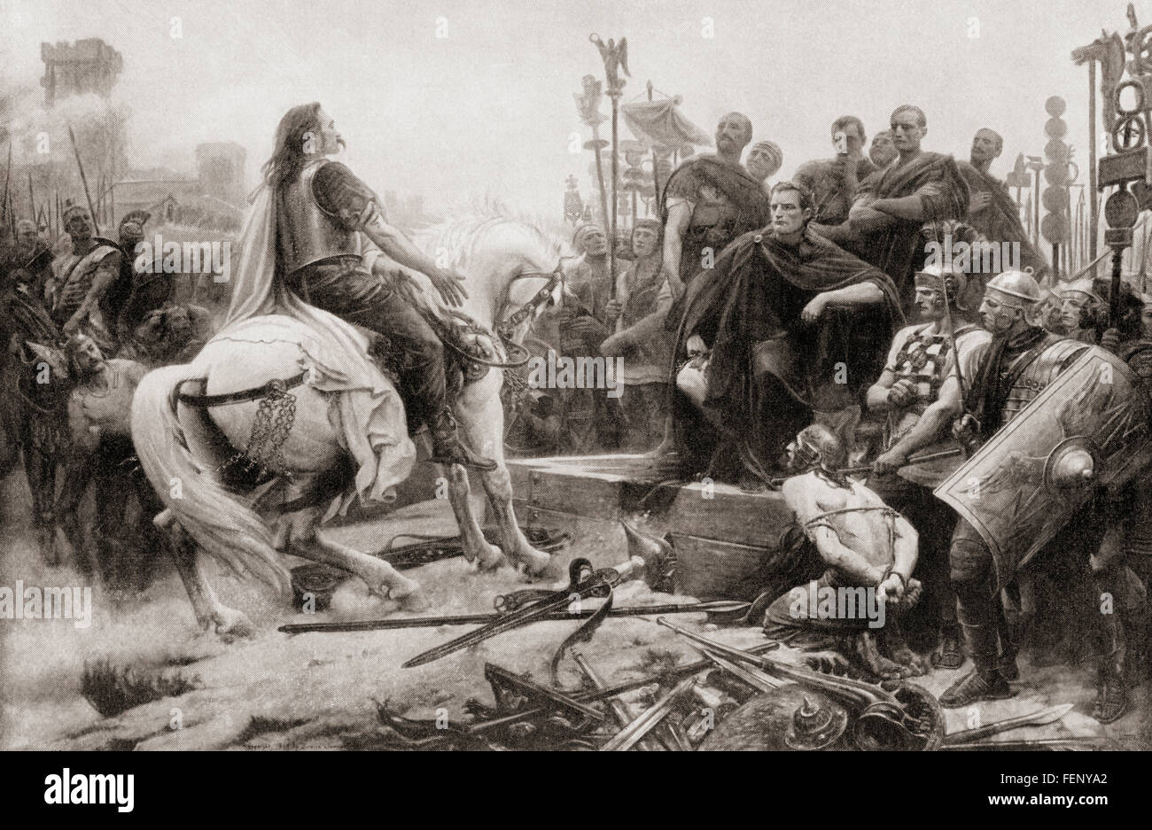 Vercingétorix Jette Ses Armes Aux Pieds De César