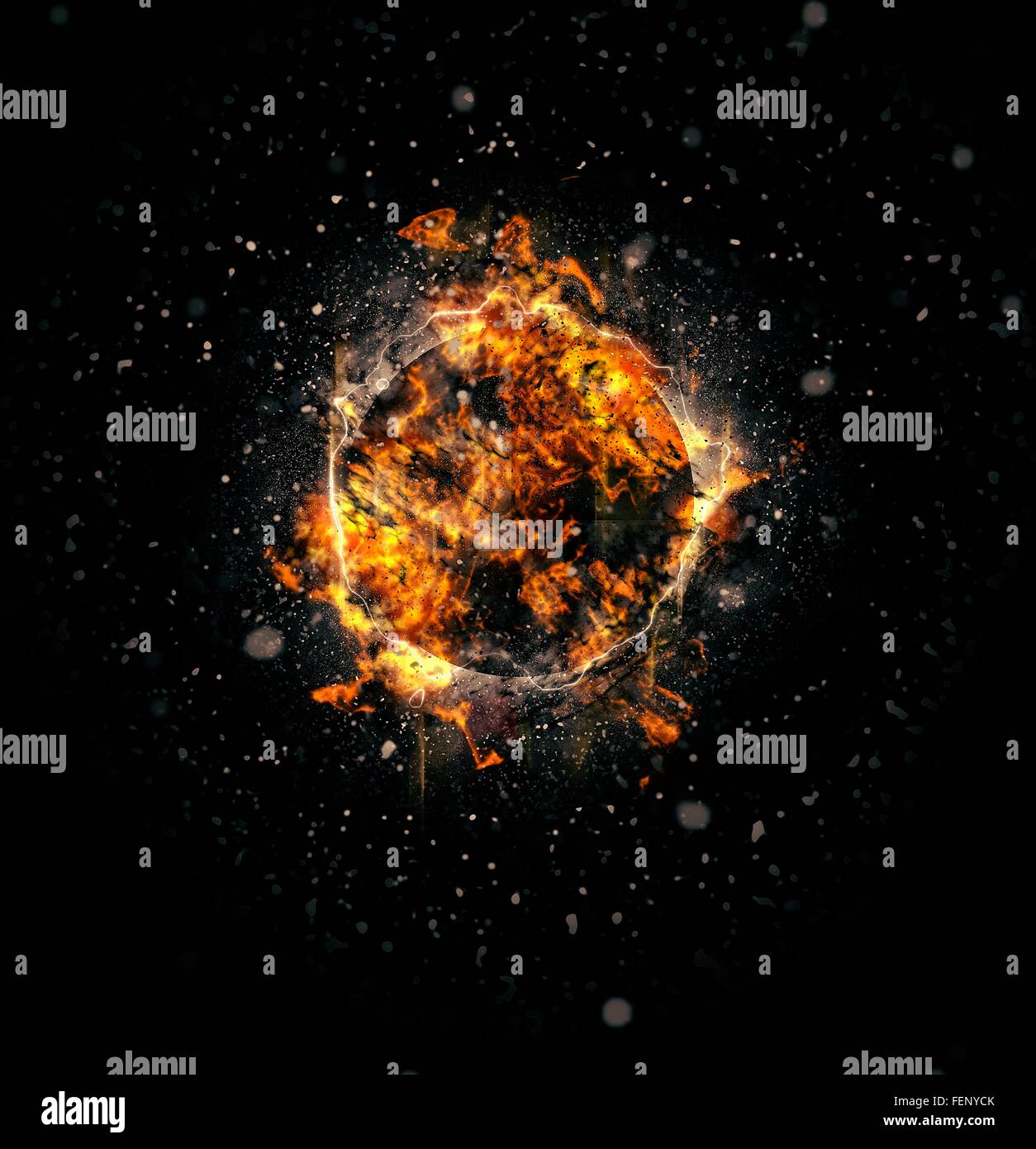 Image générée numériquement d'explosions de supernova Banque D'Images