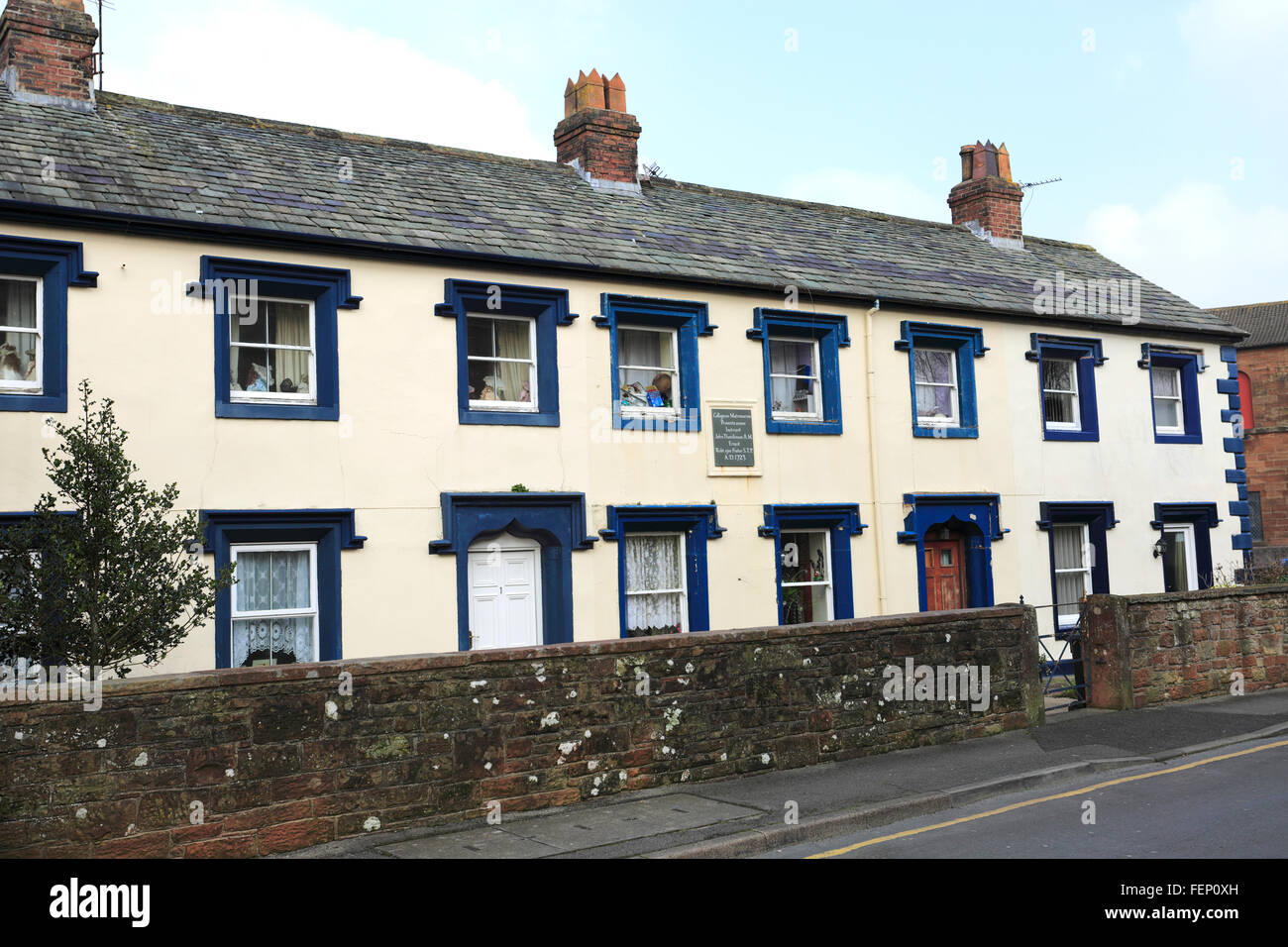 L'extérieur de l'Ordre des marraines, Hôpital du Christ, Wigton, ville du comté de Cumbria, Allerdale, England, UK. Banque D'Images