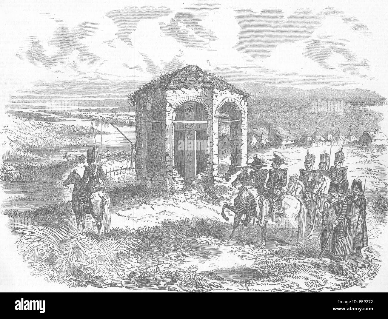 Fédération de Russie Post, à Kalougerini 1853. Illustrated London News Banque D'Images